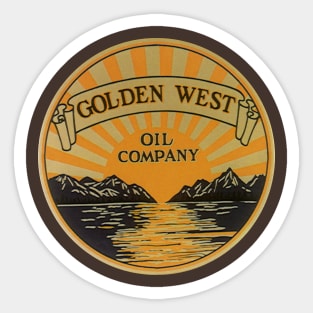 Vintage Golden West Oil Company Label Sticker